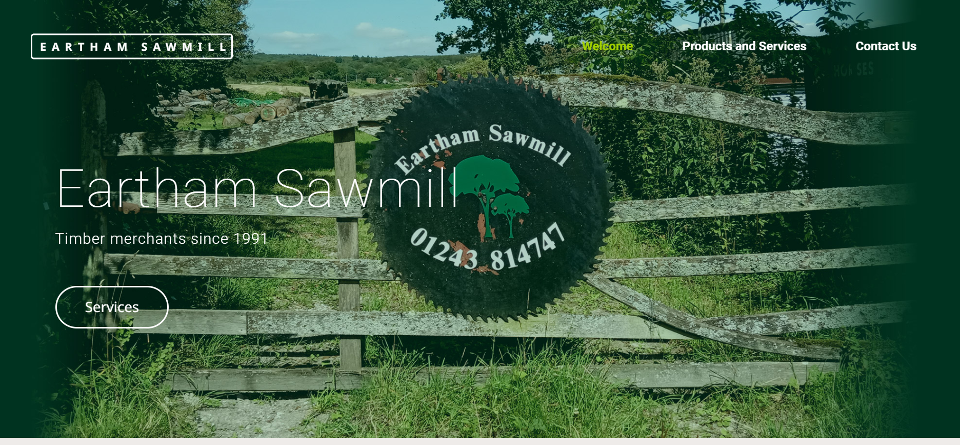 Eartham Sawmill Website Image